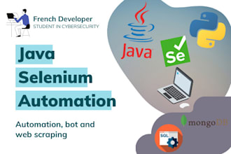 be python java, web scraping bot selenium programming dev