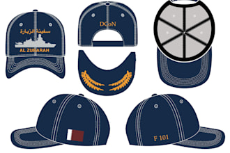 design a graphic hat, cap, cap design, or snapback  for you