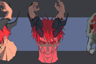 draw character reference sheets or custom character design