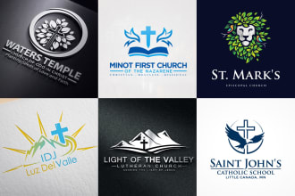 design modern and unique, church, christian, religious, or ministry, shield logo