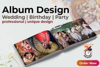 design wedding albums, photo books, and photo album design