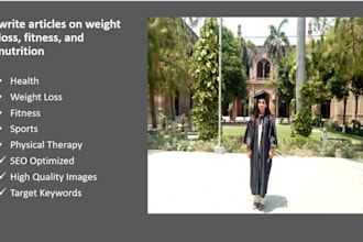 write articles on weight loss, fitness, lifestyle and nutrition