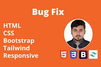 fix html css bootstrap tailwind responsive issues