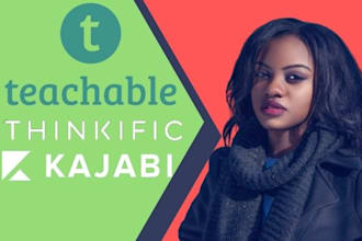 teachable thinkific kajabi online course website