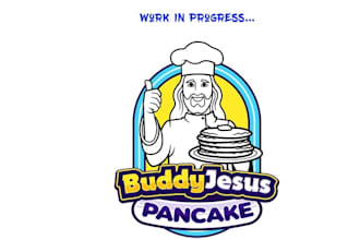 design pancake jesus logo