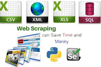 web scraping extract data to csv, json, xml, database