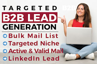 do b2b lead generation niche targeted mail linkedin leads for email marketing