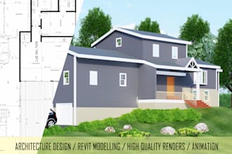 do a professional 3d model  in revit or sketchup and  renders