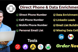 do direct phone number, data enrichment, mobile phone, cell phone and email list