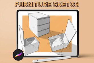create furniture woodworking sketches for production