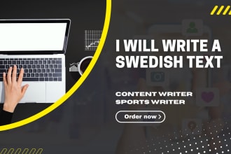 write a swedish text