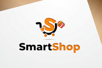do shopify dropshipping store, website, app, e commerce online shop logo