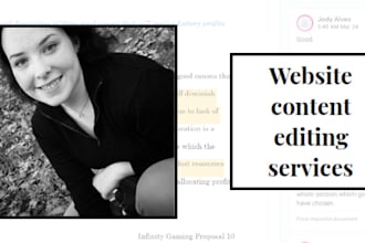 proofread and edit your website content
