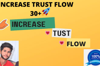 increase trust flow rate majestic url tf 30 plus