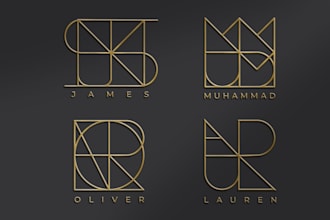 design an amazing modern minimalist name logo