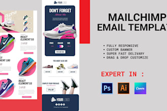 design mailchimp email template and newsletter