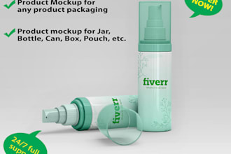make premium 3d product mockup for amazon listing