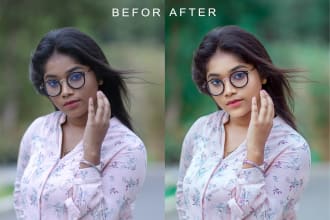 retouch and color grading your photo professionally level