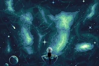 draw a pixel art background for you