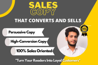 write creative high converting sales copy, and landing page copy