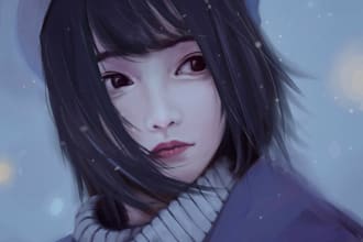 Review  draw cute and cool anime art for you