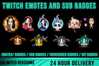 do twitch emotes, twitch badges and twitch sub badges