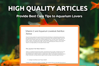 be your aquarium and fish blog writer