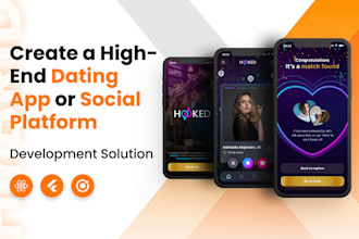 create a professional dating app social media app or website