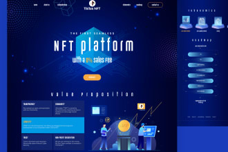 design and develop crypto ico nft landing pages