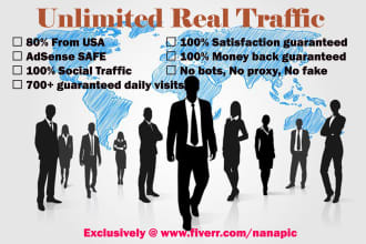 drive unlimited real targeted human traffic for whole month