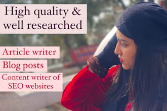 write high quality and well researched articles