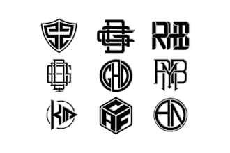 design modern monogram and initial letter business logo