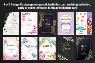 design invitation or greeting card for your wedding, birthday and save the date