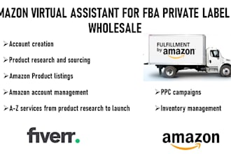 work as amazon virtual assistant for fba private label