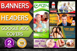 design catchy Google ads,Facebook ads,Covers,Web banners,Headers