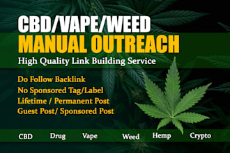 build high quality cbd SEO backlink with cbd blog outreach services
