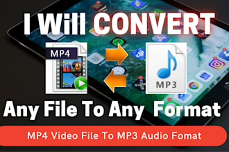 convert mp4 video file to mp3 audio file