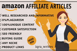 write amazon affiliate articles on any niche