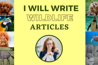 write an article about wildlife, pets and animals