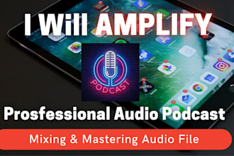 edit amplify audio video file into professional podcast
