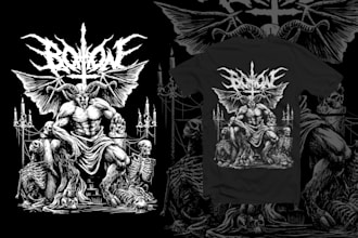 make original dark art artwork for metal band or brand