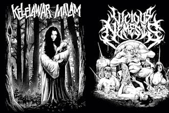 make dark art metal merchandise band tshirt design