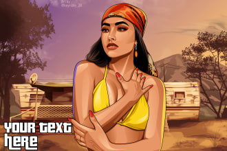 draw amazing gta style cartoon portrait from your photo