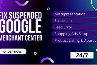 fix google merchant center suspension misrepresentation issue and reactive gmc