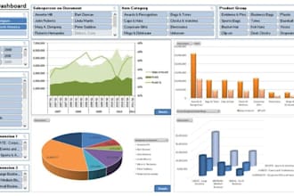 compile, extract, clean excel data and create reports charts