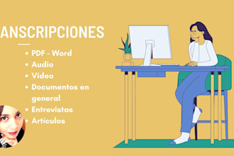 transcripciones word PDF excel