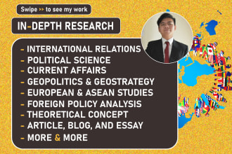 write on international relations, political science and foreign policy