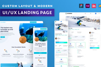 design custom landing page website UI UX in figma