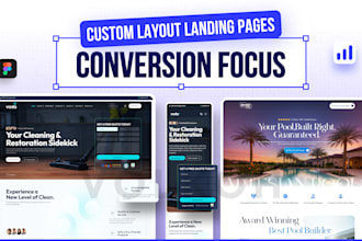 design conversion focused landing page website UI UX in figma