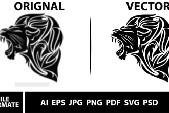 do vector tracing,redraw logo,convert to vector,tracing